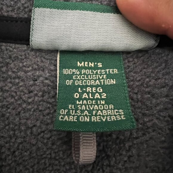 LL Bean Fleece Men’s Gray Sweater Full Zip Outdoor Fluffy Camping Fall Winter - Picture 3 of 6